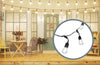 Image of 48' Outdoor LED String Light Set with Warm White S14 Bulbs for Patio, Tent, and Event Lighting