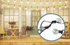 Image of Monaco 25-Foot String Light Set with 25 G40 Incandescent Bulbs with Black Cord for Indoor & Outdoor Use