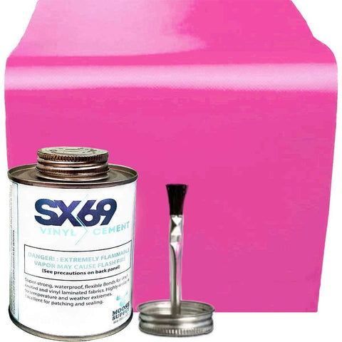 Moose Supply Inflatable Bounce House Vinyl Repair Kit, Pink with 4 oz. SX69 Glue