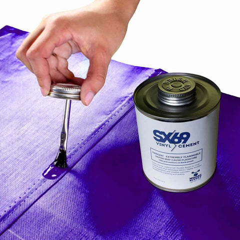 Moose Supply Inflatable Bounce House Vinyl Repair Kit, Purple with 4 oz. SX69 Glue
