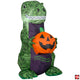 3' Gemmy Airblown Halloween T-Rex w/ Jack O Lantern