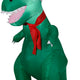 3 1/2' Gemmy Airblown Inflatable Christmas T-Rex Dinosaur Wearing Santa Hat