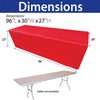 Image of Vinyl 8' Banquet Table Cover, Solid Red