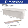 Image of Vinyl 8' Banquet Table Cover, Solid White