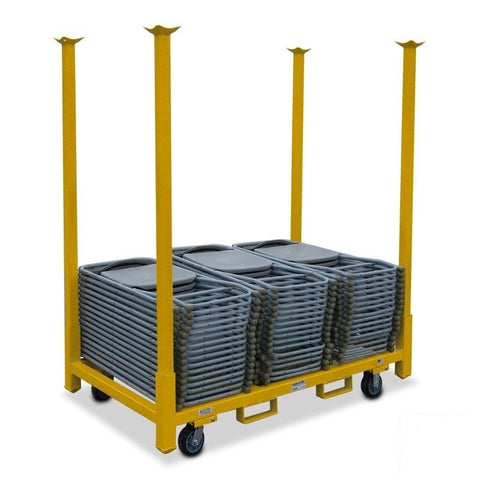 Rolling Tables and Chair Storage Cart - 66" Legs