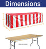 Image of Vinyl 6' Banquet Table Cover, Red & White