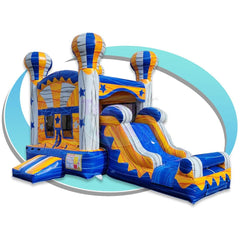 Tago's Jump Inflatable Bouncer 11'H White & Blue Mini Combo by Tago's Jump MC-483 11'H White & Blue Mini Combo by Tago's Jump SKU# MC-483