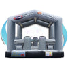 Image of Tago's Jump Inflatable Bouncers 14'H Gray Mechanical Bull Bed by Tago's Jump 781880211686 CT-726 12'H Red & Green Starry Slide by Tago's Jump SKU# IN-807