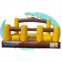 Tago's Jump Inflatable Bouncers 5'H Yellow & Brown Mechanical Bull Bed by Tago's Jump 781880260271 CT-725 5'H Yellow & Brown Mechanical Bull Bed by Tago's Jump SKU#CT-725