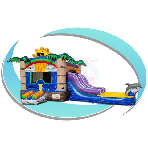 Tago's Jump Slides 13X13 Tropical Double Slide by Tago's Jump 781880257325 cws-234 13X13 Tropical Double Slide by Tago's Jump SKU# cws-234 