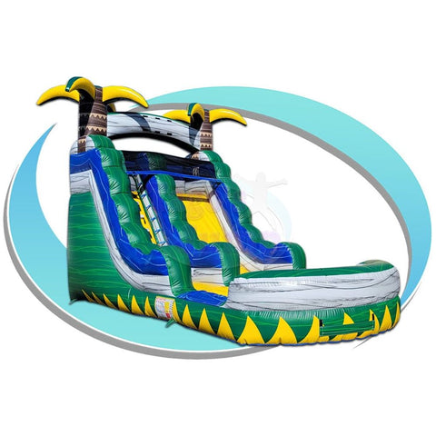 Tago's Jump Slides 15'H Green Tropical Water Slide by Tago's Jump 781880283553 WS-238-S 15'H Green Tropical Water Slide by Tago's Jump SKU# WS-238-S