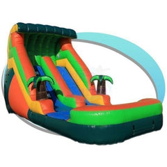 Tago's Jump Slides 15'H Orange Tropical Water Slide by Tago's Jump 781880249252 WS-208 15'H Orange Tropical Water Slide by Tago's Jump SKU#WS-208