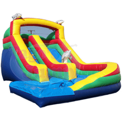 Tago's Jump Slides 16 ft Multi-color with dolphins Water Slide by Tago's Jump 781880292586 WS-167 16 ft Multi-color with dolphins Water Slide by Tago's Jump SKU# WS-167