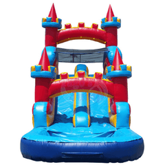 16'H Red Castle Water Slide by Tago's Jump