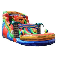 20'H Sunshine Marbel Double Line Water Slide by Tago's Jump