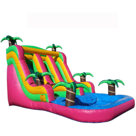 Tago's Jump Slides 18 ft. Tropical Water Slide by Tago's Jump 781880292531 WS-173 18 ft. Tropical Water Slide by Tago's Jump SKU# WS-173