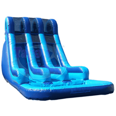 Tago's Jump Slides 18'H Blue Double Line Water Slide by Tago's Jump 781880292777 WS-128 18'H Blue Double Line Water Slide by Tago's Jump SKU# WS-128