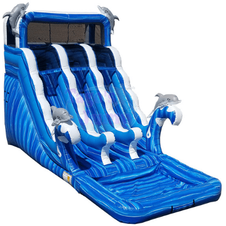 Tago's Jump Slides 18'H Dolphins by Tago's Jump 781880277330 WS-032 18'H Dolphins by Tago's Jump SKU# WS-032