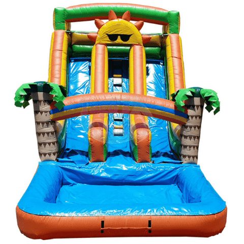 Tago's Jump Slides 18'H Double Line Water Slide by Tago's Jump 781880277064 WS-063 18'H Double Line Water Slide by Tago's Jump SKU# WS-063