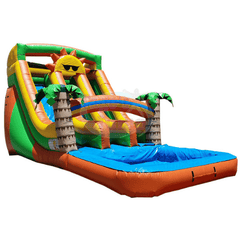 Tago's Jump Slides 18'H Double Line Water Slide by Tago's Jump 781880277064 WS-063 18'H Double Line Water Slide by Tago's Jump SKU# WS-063