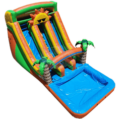 18'H Double Line Water Slide by Tago's Jump