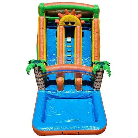 Tago's Jump Slides 18'H Double Line Water Slide by Tago's Jump 781880277064 WS-063 18'H Double Line Water Slide by Tago's Jump SKU# WS-063