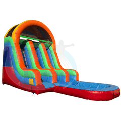 Tago's Jump Slides 18'H Double Line Water Slide by Tago's Jump 781880291985 WS-109 18'H Double Line Water Slide by Tago's Jump SKU# WS-109