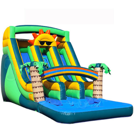 Tago's Jump Slides 18'H Double Line Water Slide by Tago's Jump 781880292722 WS-131 18'H Double Line Water Slide by Tago's Jump SKU# WS-131