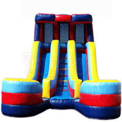 Tago's Jump Slides 18'H Double Line Water Slide by Tago's Jump 781880292609 WS-169 18'H Double Line Water Slide by Tago's Jump SKU# WS-169