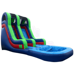 Tago's Jump Slides 18'H Single Line Water Slide by Tago's Jump 781880292807 WS-123 18'H Single Line Water Slide by Tago's Jump SKU# WS-123