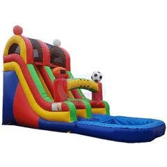 18'H Sport Single Line Water Slide by Tago's Jump