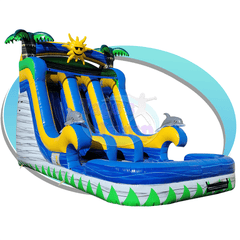 Tago's Jump Slides 18'H Tropical Blast Slide by Tago's Jump 781880211280 WS-224D 18'H Tropical Blast Slide by Tago's Jump SKU# WS-224D