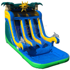 18'H Tropical Water Slide by Tago's Jump