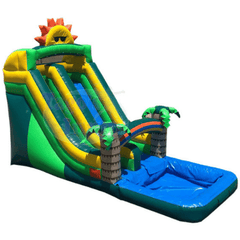 Tago's Jump Slides 18'H Tropical Water Slide by Tago's Jump 781880280521 WS-076 18'H Tropical Water Slide by Tago's Jump SKU# WS-076