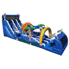 Tago's Jump Slides 18'H Water Slide & Slip Dolphins by Tago's Jump 781880277071 WS-061 18'H Water Slide & Slip Dolphins by Tago's Jump SKU# WS-061
