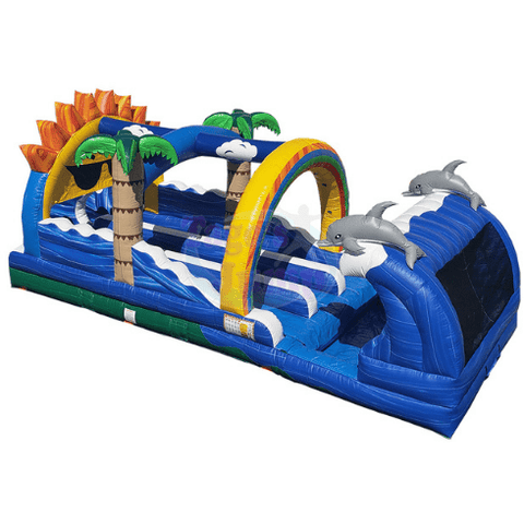 Tago's Jump Slides 18'H Water Slide & Slip Dolphins by Tago's Jump 781880277071 WS-061 18'H Water Slide & Slip Dolphins by Tago's Jump SKU# WS-061