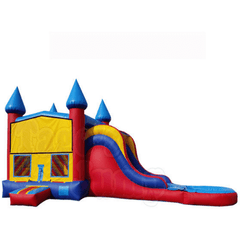 Tago's Jump Water Parks & Slides 15'H Blue and Yellow Castle Single Slide by Tago's Jump 781880291046 CWS-137 15'H Blue and Yellow Castle Single Slide by Tago's Jump SKU# CWS-137