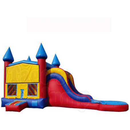 Tago's Jump Water Parks & Slides 15'H Blue and Yellow Castle Single Slide by Tago's Jump 781880291046 CWS-137 15'H Blue and Yellow Castle Single Slide by Tago's Jump SKU# CWS-137