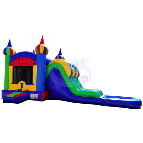 Tago's Jump Water Parks & Slides 15'H Green and Blue Double Slide by Tago's Jump 781880290865 CWS-200 15'H Green and Blue Double Slide by Tago's Jump SKU# CWS-200