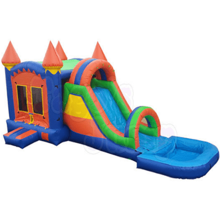 Tago's Jump Water Parks & Slides 15'H Red and Blue Single Slide by Tago's Jump 781880291107 CWS-089 15'H Red and Blue Single Slide by Tago's Jump SKU# CWS-089