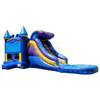 Image of Tago's Jump Water Parks & Slides 15'H Violet and Yellow Castle Single Slide by Tago's Jump 781880291145 CWS-066 15'H Violet and Yellow Castle Single Slide by Tago's Jump SKU# CWS-066