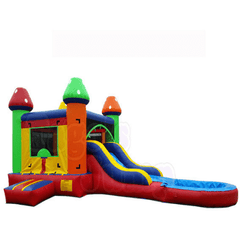15'H Multi Color Mushroom Water Slide by Tago's Jump