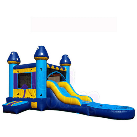 14'H Blue Mushroom Single Water Slide by Tago's Jump