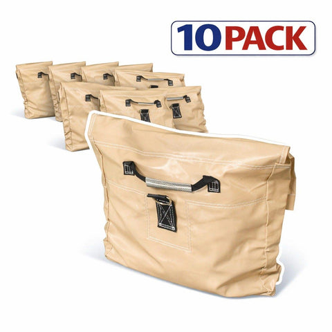 Tan Commercial Vinyl Sandbag for Inflatables, 10 Pack