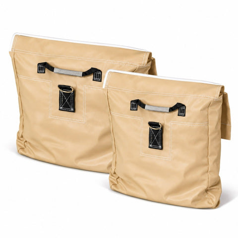 Tan Commercial Vinyl Sandbags for Inflatables, 2 Pack