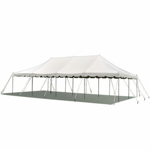 20' x 40' White Weekender Standard Canopy Pole Tent by POGO