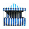 Image of Tent and Table Inflatable Bouncers 10' x 10' 50mm Blue/White Striped Speedy Pop-up Carnival Tent by Tent and Table 754972372244 ST-1150BW-KIT 10' x 10' 50mm Blue/White Striped Speedy Pop-up Carnival Tent