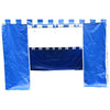 Image of Tent and Table Inflatable Bouncers 10' x 10' 50mm Blue/White Striped Speedy Pop-up Carnival Tent by Tent and Table 754972372244 ST-1150BW-KIT 10' x 10' 50mm Blue/White Striped Speedy Pop-up Carnival Tent