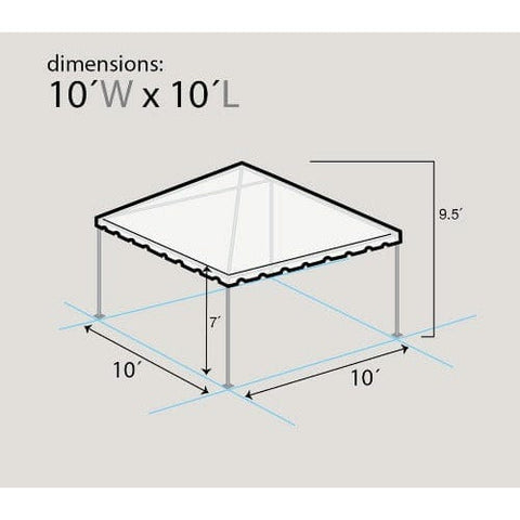 Tent and Table Tents 10' x 10' Blue PVC Weekender West Coast Frame Party Tent by Tent and Table 754972302661 BT-FE11BW 10 x 10' Blue PVC Weekender West Coast Frame Party Tent Tent and Table