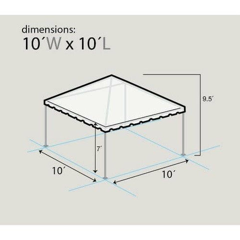 Tent and Table Tents 10' x 10' Green PVC Weekender West Coast Frame Party Tent by Tent and Table 754972305778 BT-FE11GW 10' x 10' Green PVC Weekender West Coast Frame Party Tent BT-FE11GW